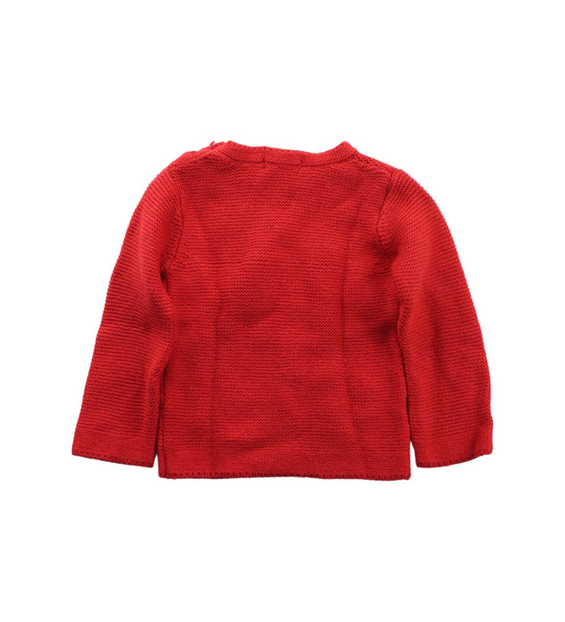 A Red Knit Sweaters from Absorba in size 3-6M for girl. (Back View)