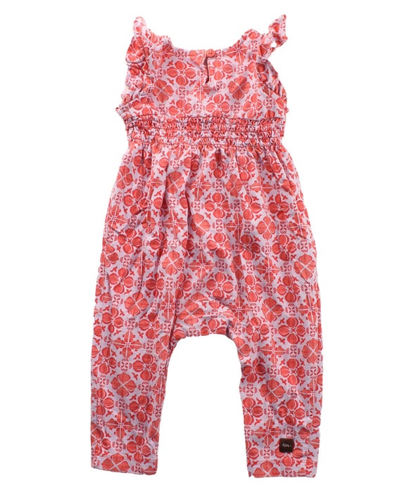 A White Sleeveless Jumpsuits from Tea in size 3-6M for girl. (Back View)