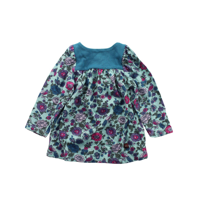 A Blue Long Sleeve Dresses from Tea in size 3-6M for girl. (Back View)