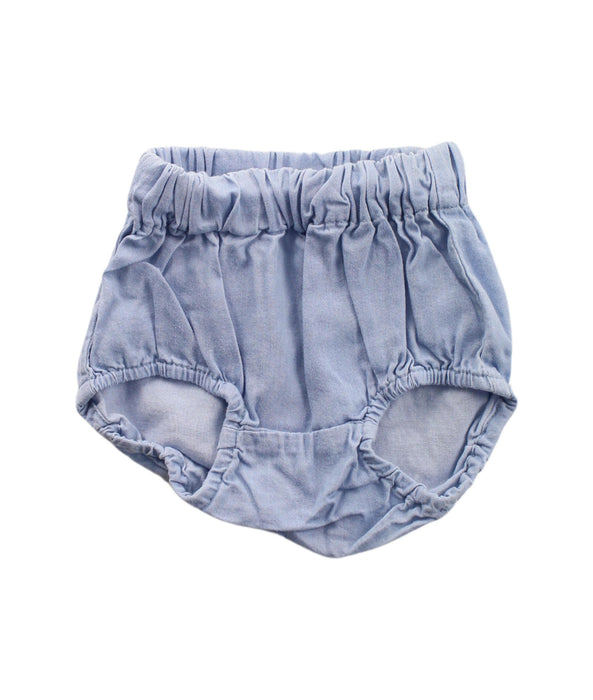 A Blue Shorts from Seed in size 0-3M for girl. (Front View)