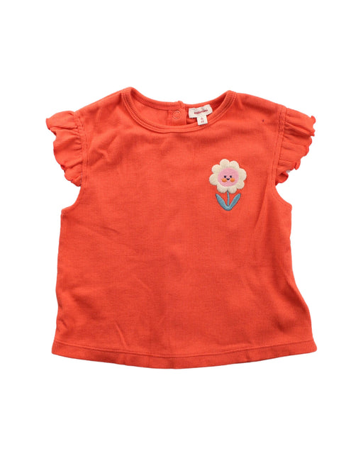 A Orange Short Sleeve Tops from Catimini in size 3-6M for girl. (Front View)