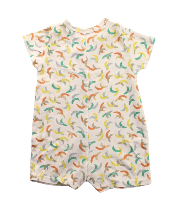 A White Short Sleeve Rompers from Catimini in size 3-6M for boy. (Back View)