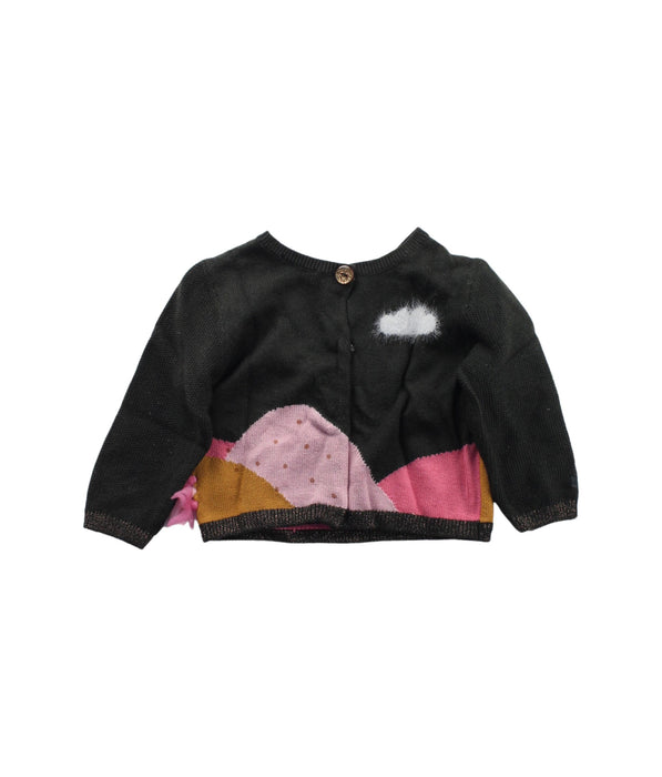 A Black Knit Sweaters from Catimini in size 6-12M for girl. (Back View)
