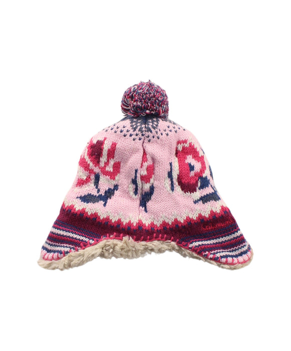 A Pink Winter Hats from Catimini in size 6-12M for girl. (Back View)