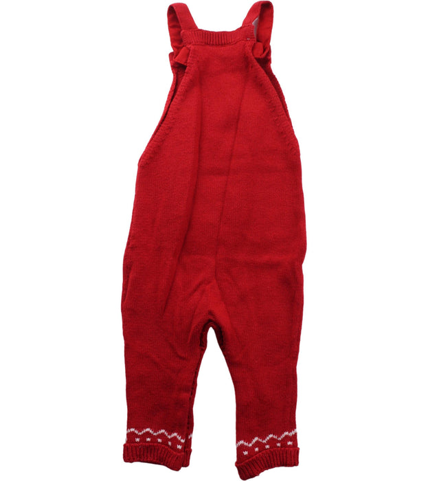 A Red Long Overalls from Sergent Major in size 3-6M for girl. (Back View)