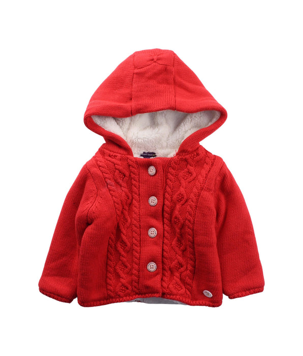 A Red Cardigans from Sergent Major in size 3-6M for girl. (Front View)
