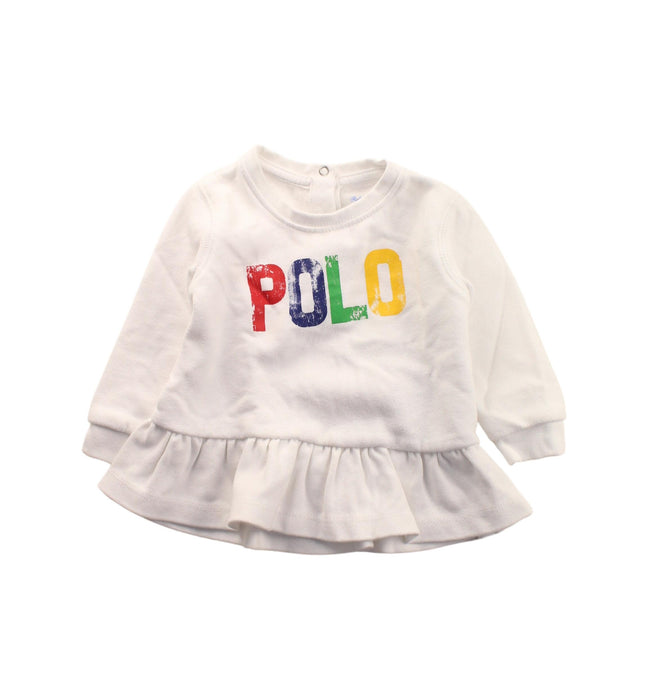 A White Sweater Dresses from Ralph Lauren in size 3-6M for girl. (Front View)