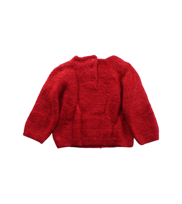 A Red Knit Sweaters from DPAM in size 3-6M for girl. (Back View)