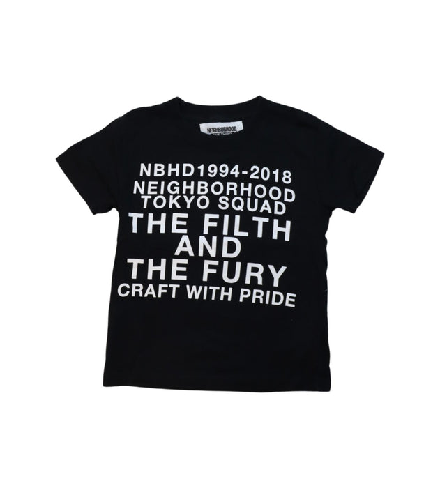 A Black Short Sleeve T Shirts from Neighborhood in size 4T for boy. (Front View)