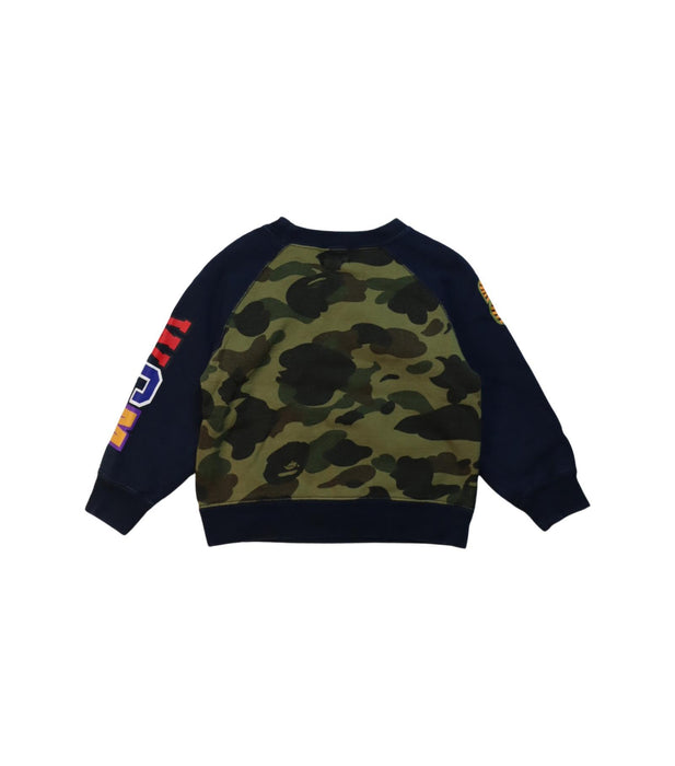 A Multicolour Crewneck Sweatshirts from BAPE KIDS in size 2T for boy. (Back View)