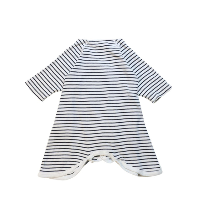 A White Long Sleeve Rompers from Petit Bateau in size 0-3M for neutral. (Back View)