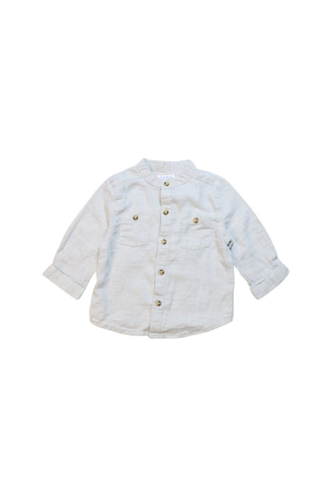 A White Long Sleeve Shirts from Bout'Chou in size 3-6M for boy. (Front View)