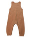 A Brown Sleeveless Jumpsuits from Quincy Mae in size 12-18M for girl. (Back View)