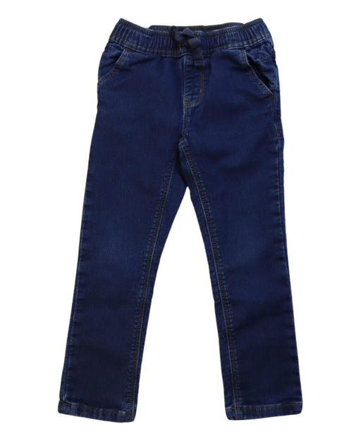 A Navy Casual Pants from Petit Bateau in size 4T for girl. (Front View)