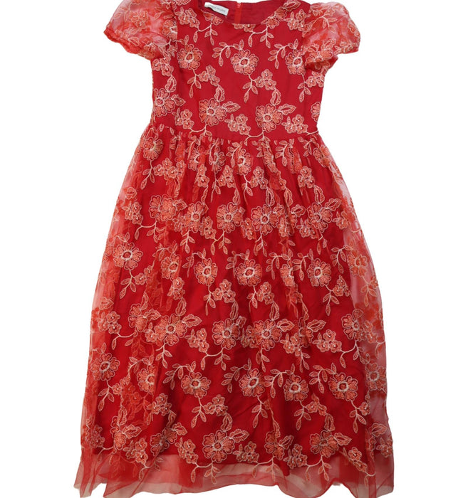 A Red Short Sleeve Dresses from I Pinco Pallino in size 8Y for girl. (Front View)