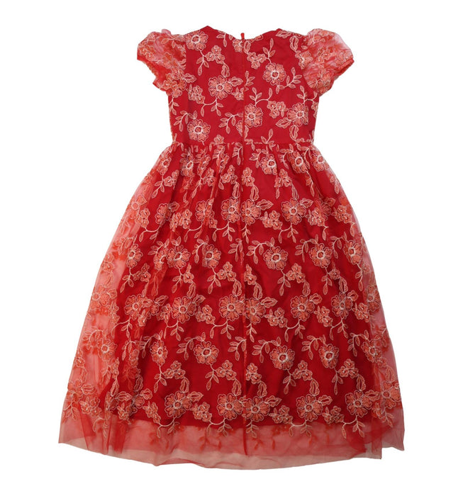 A Red Short Sleeve Dresses from I Pinco Pallino in size 8Y for girl. (Back View)