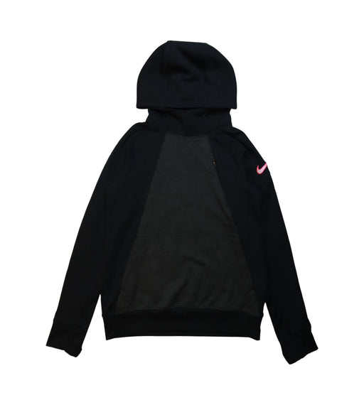 A Black Hooded Sweatshirts from Nike in size 7Y for boy. (Front View)
