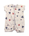 A White Short Sleeve Rompers from Petit Bateau in size 0-3M for boy. (Front View)