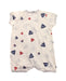 A White Short Sleeve Rompers from Petit Bateau in size 0-3M for boy. (Back View)