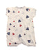 A White Short Sleeve Rompers from Petit Bateau in size 0-3M for boy. (Back View)