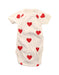 A Red Short Sleeve Bodysuits from Petit Bateau in size 0-3M for girl. (Back View)