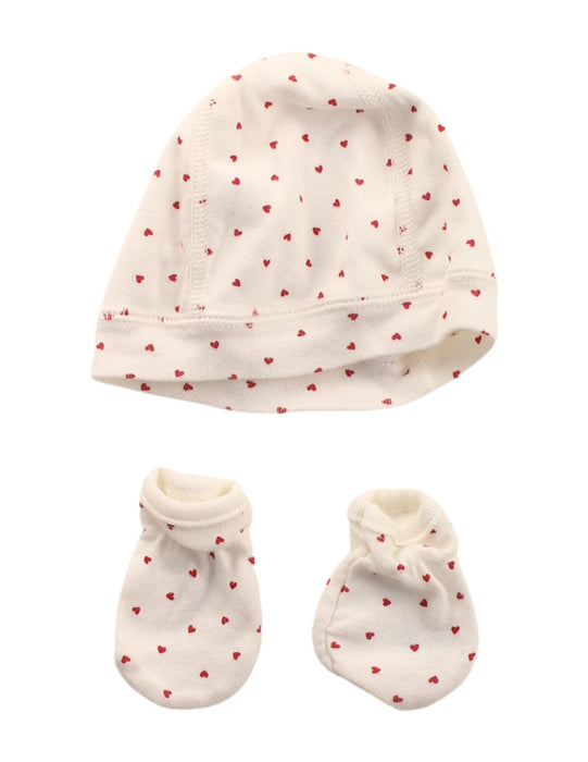 A Red Short Sleeve Bodysuits from Petit Bateau in size 0-3M for girl. (Back View)
