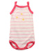 A Pink Sleeveless Bodysuits from Petit Bateau in size 0-3M for girl. (Front View)