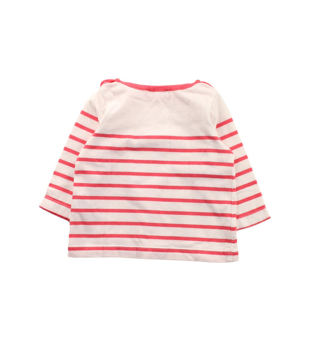 A Red Long Sleeve Tops from Jacadi in size 3-6M for girl. (Back View)