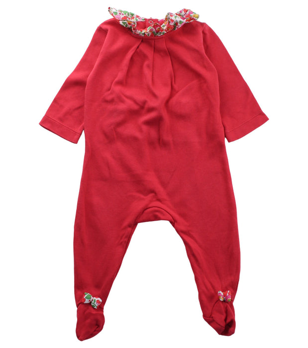 A Red Onesies from Jacadi in size 0-3M for girl. (Front View)