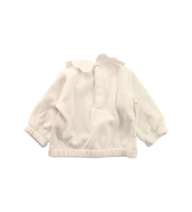 A White Long Sleeve Tops from Jacadi in size 0-3M for girl. (Back View)