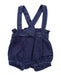 A Blue Overall Shorts from Jacadi in size Newborn for girl. (Front View)