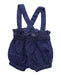 A Blue Overall Shorts from Jacadi in size 0-3M for girl. (Back View)