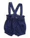 A Blue Overall Shorts from Jacadi in size Newborn for girl. (Back View)