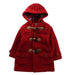 A Red Coats from Miki House in size 2T for girl. (Front View)