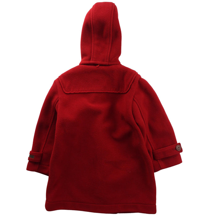 A Red Coats from Miki House in size 2T for girl. (Back View)