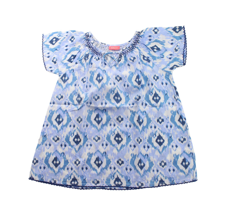 A Blue Short Sleeve Dresses from Sunuva in size 12-18M for girl. (Front View)