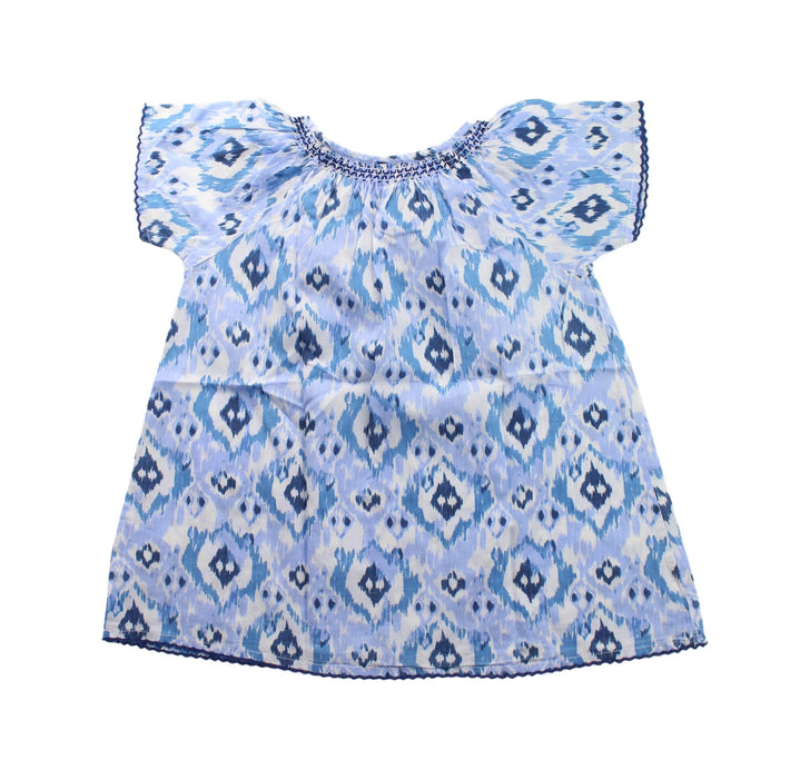 A Blue Short Sleeve Dresses from Sunuva in size 12-18M for girl. (Back View)