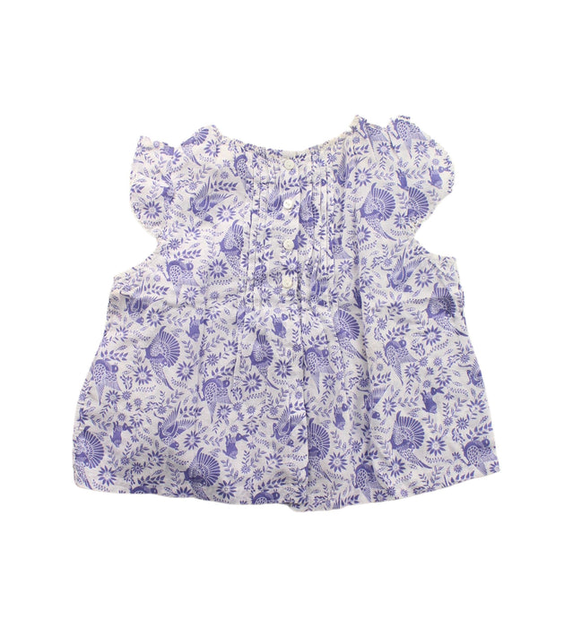 A Blue Sleeveless Tops from Cyrillus in size 3T for girl. (Back View)