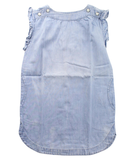 A Blue Sleeveless Dresses from Cyrillus in size 3T for girl. (Front View)