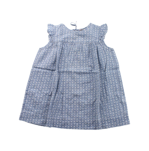 A Blue Sleeveless Dresses from Bonpoint in size 6-12M for girl. (Front View)