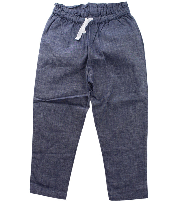 A Blue Casual Pants from The Little White Company in size 3T for girl. (Front View)