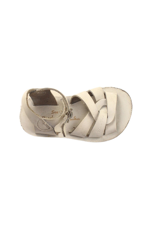 A White Sandals from Sun-San in size 18-24M for girl. (Front View)