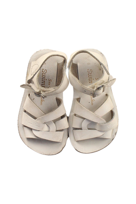 A White Sandals from Sun-San in size 18-24M for girl. (Back View)