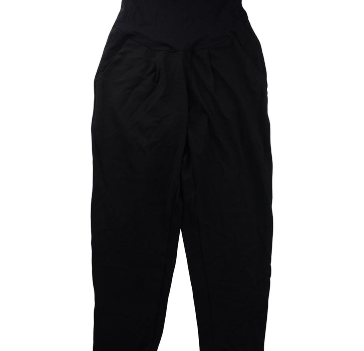 A Black Sweatpants from 010 Maternity in size S for maternity. (Front View)