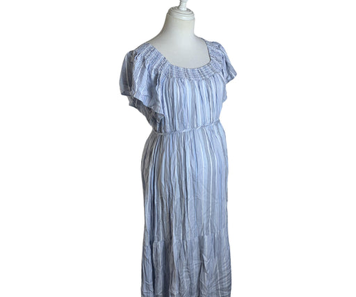 A Blue Short Sleeve Dresses from Ingrid & Isabel in size L for maternity. (Front View)