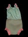 A Green Swimsuits from Splash About in size 12-18M for girl. (Back View)