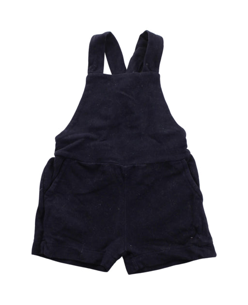 A Blue Overall Shorts from 1 + in the family in size 0-3M for boy. (Front View)