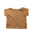 A Brown Short Sleeve Tops from Poudre Organic in size 0-3M for girl. (Front View)