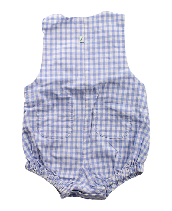 A Blue Overall Shorts from Jacadi in size 0-3M for girl. (Back View)