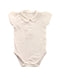 A White Short Sleeve Bodysuits from Bout'Chou in size 0-3M for girl. (Front View)